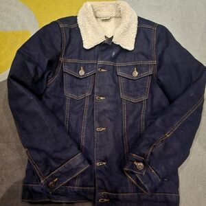 ZARA shearling denim jacket